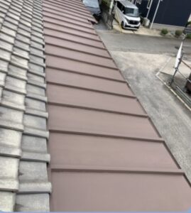 さいたま市西区にて屋根修理・トタン屋根の塗装工事 施工後